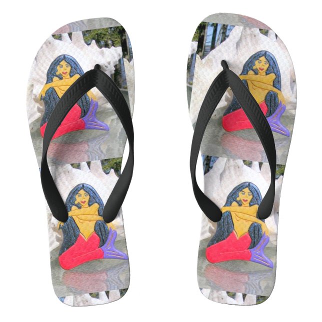 sitting tantric  mermaids flip flops (Footbed)