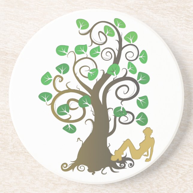 Sitting Under the Tree Coaster (Front)
