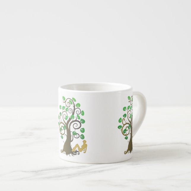 Sitting Under the Tree Espresso Cup (Front Right)