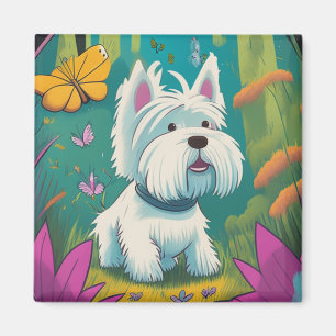 Sitting Westie Magnet