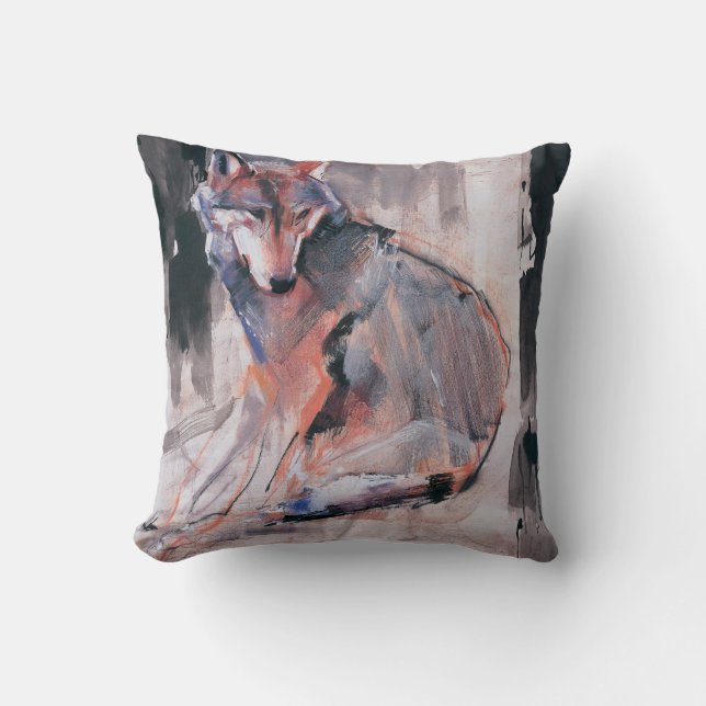 Sitting Wolf 2000 Cushion (Front)