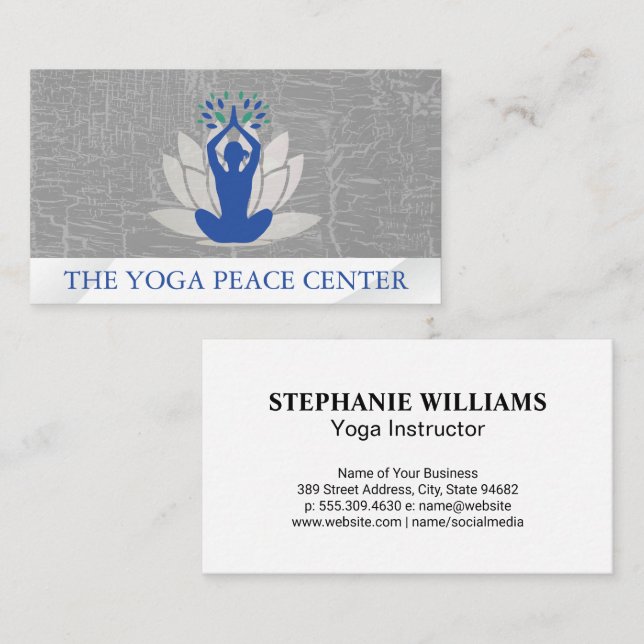 Sitting Yoga Pose | Lotus Business Card (Front/Back)