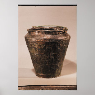 Situla with three repousse decorative bands poster
