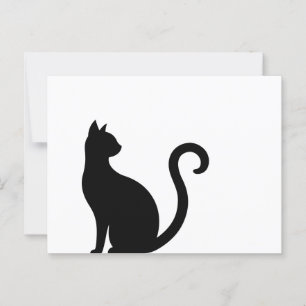 Sitzende schwarze Katze Postcard