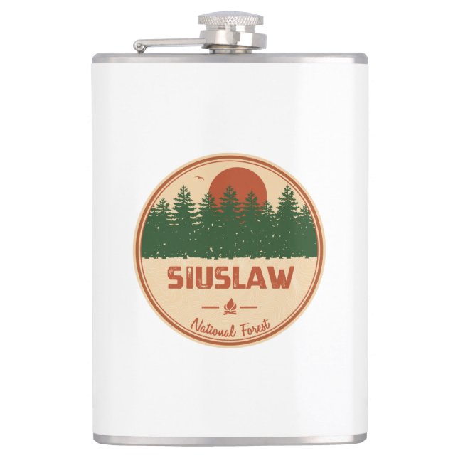 Siuslaw National Forest Hip Flask (Front)