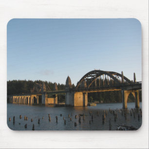 Siuslaw River Bridge in Florence Oregon Mouse Mat