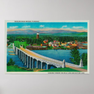 Siuslaw River Bridge in Florence, Oregon Poster