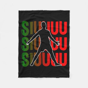 Siuuu Funny Soccer Football Boys Men Women Soccer Fleece Blanket