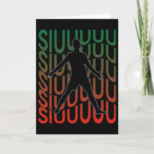 Siuuu Funny Soccer Footbyll Boys Men Women Soccer Card