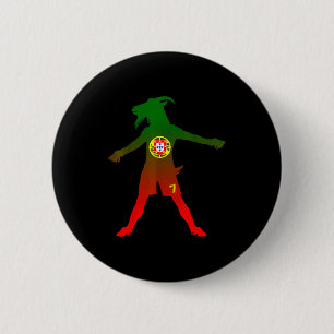 Siuuu Real Goat Rtugal Flag Soccer Men Women Kids  6 Cm Round Badge