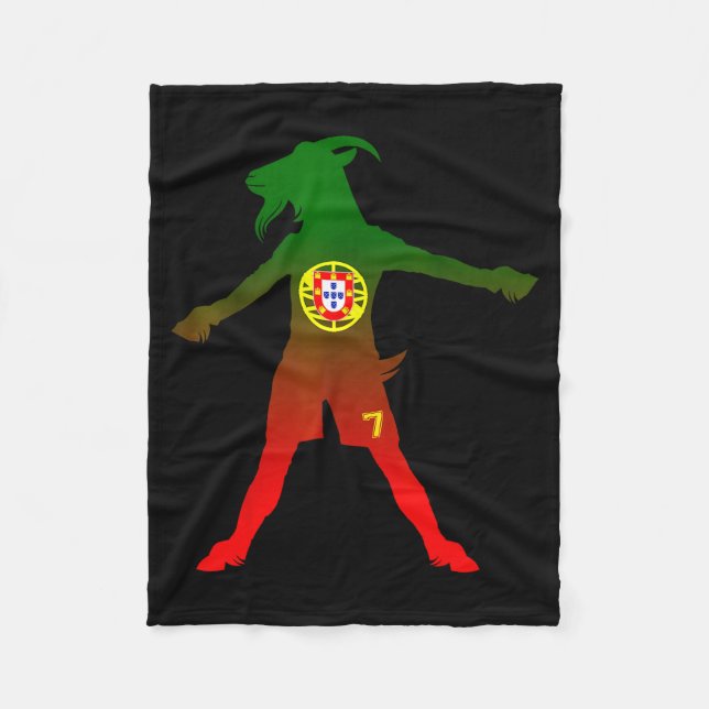 Siuuu Real Goat Rtugal Flag Soccer Men Women Kids  Fleece Blanket (Front)