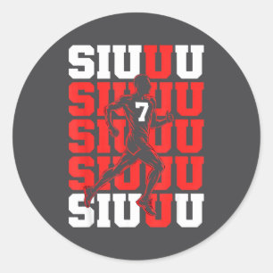 Siuuuu Fan Soccer Lovers Soccer s Player Laugh Classic Round Sticker