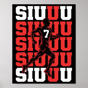 Siuuuu Funny Soccer Player Fan Kid's Boy Boys Socc Poster