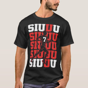 Siuuuu Funny Soccer Player Fan Kid's Boy Boys Socc T-Shirt