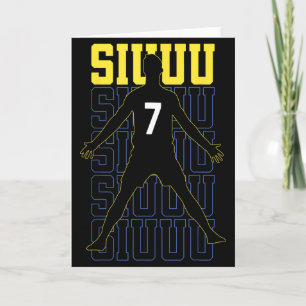 Siuuuu Funny Soccer Present For Soccer Lovers Fan  Card