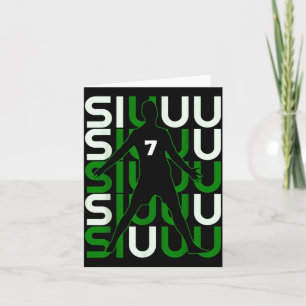 Siuuuu Funny Soccer Present For Soccer Lovers Fan  Card