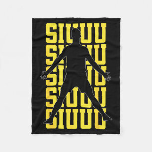 Siuuuu Funny Soccer Present For Soccer Lovers Fan Fleece Blanket