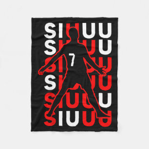 Siuuuu Funny Soccer Present For Soccer Lovers Fan Fleece Blanket