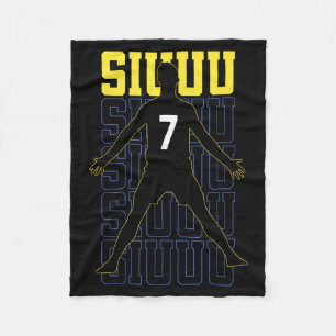 Siuuuu Funny Soccer Present For Soccer Lovers Fan Fleece Blanket