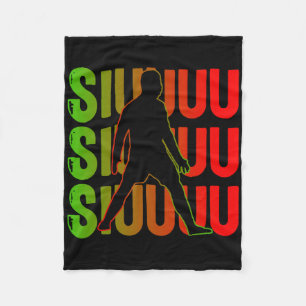 Siuuuu Funny Soccer Present For Soccer Lovers Fan Fleece Blanket