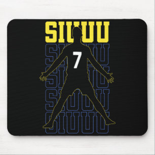 Siuuuu Funny Soccer Present For Soccer Lovers Fan  Mouse Mat