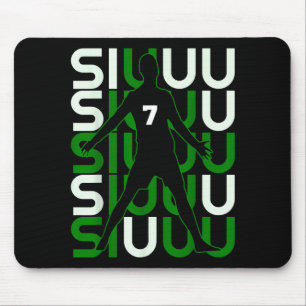 Siuuuu Funny Soccer Present For Soccer Lovers Fan  Mouse Mat