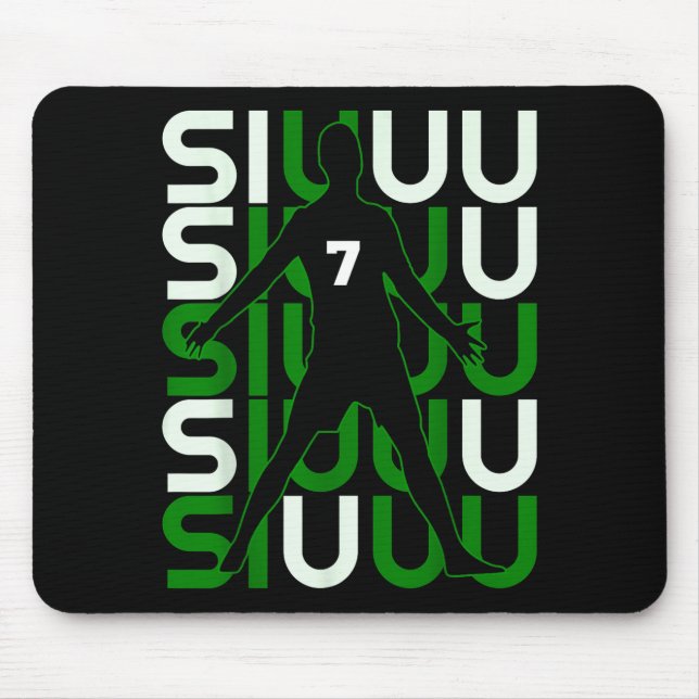 Siuuuu Funny Soccer Present For Soccer Lovers Fan  Mouse Mat (Front)
