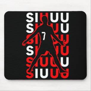 Siuuuu Funny Soccer Present For Soccer Lovers Fan Mouse Mat