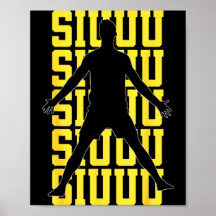 Siuuuu Funny Soccer Present For Soccer Lovers Fan  Poster