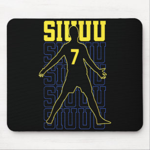 Siuuuu Funny Soccer Present For Soccer Lovers Fans Mouse Mat