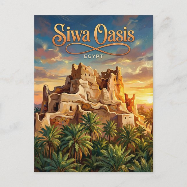 Siwa Oasis Egypt Postcard (Front)