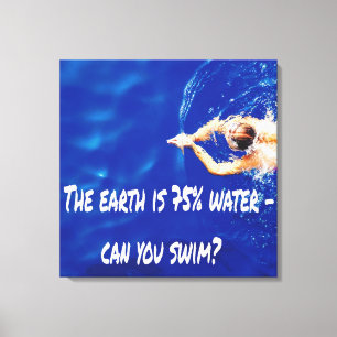 Siwmming Swim Team Love to Swim Pool Canvas Print
