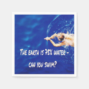 Siwmming Swim Team Love to Swim Pool Napkin