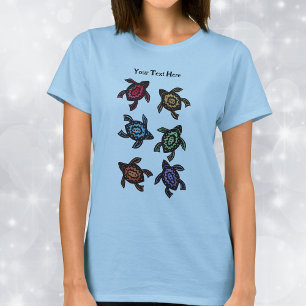 Six Abstract Turtles Shells in Bright Colours T-Shirt