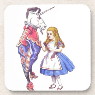 Six Alice in Wonderland coasters set