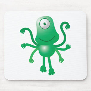 six armed alien with only one eye mouse mat