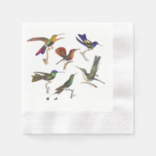 Six Beautiful Hummingbirds Napkin