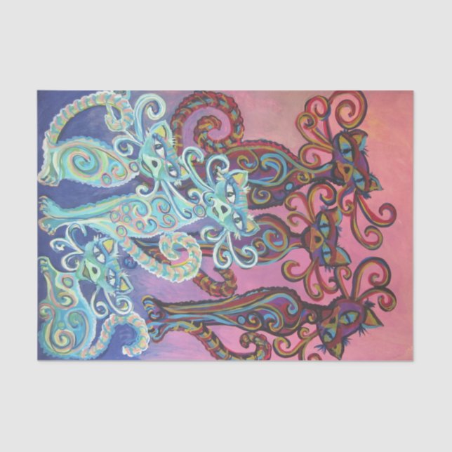 six cats tissue paper (Front)