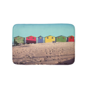 Six Colourful Beach Hut   Cape Town, South Africa Bath Mat