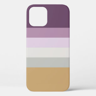 Six Colours - Blue Violet Purple Pink Grey Yellow iPhone 12 Case