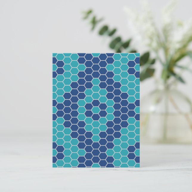 Six corners pattern 2 postcard (Standing Front)