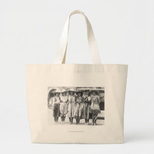 Six cowgirls at Cheyenne Frontier Days. Large Tote Bag