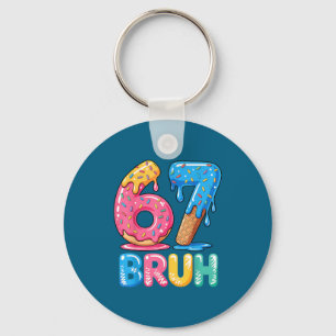 Six Cream Seven Drip 67 Ice Bruh Tee Key Ring