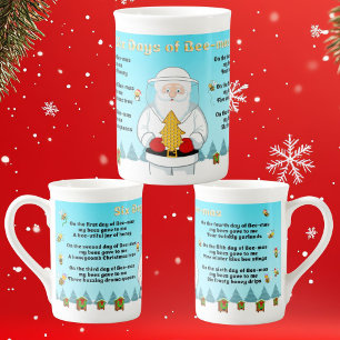 Six Days of Bee-Mas Merry Christmas to an Amazing  Bone China Mug