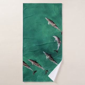 SIX DOLPHINS AT CALM WATER BATH TOWEL