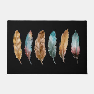 Six Feathers Door Mat