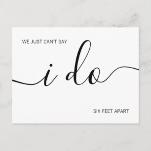 Six Feet Apart Social Disancing Save the Date Announcement Postcard