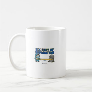 SIX FEET OF SEPARATION — Funny Funeral Worker Coffee Mug