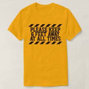 Six Feet Social Distancing Double Sided T-Shirt