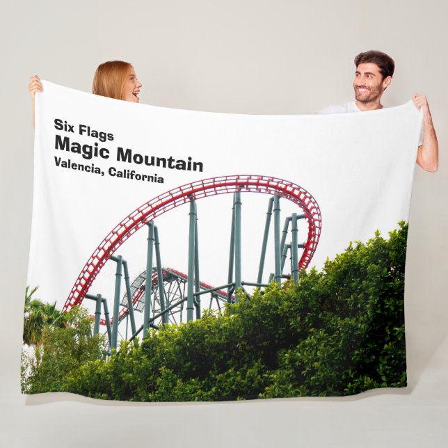 Six Flags Magic Mountain Fleece Blanket (In Situ)